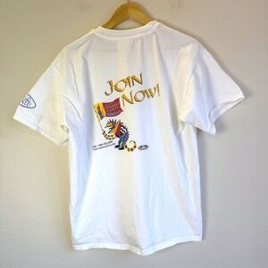 Vintage 90s Chameleon Jose Cuervo T-Shirt Mens L White Republic Gold Promo